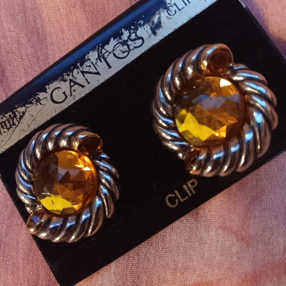 Vintage Gold/Yellow Clip ons - Picture 2 of 5